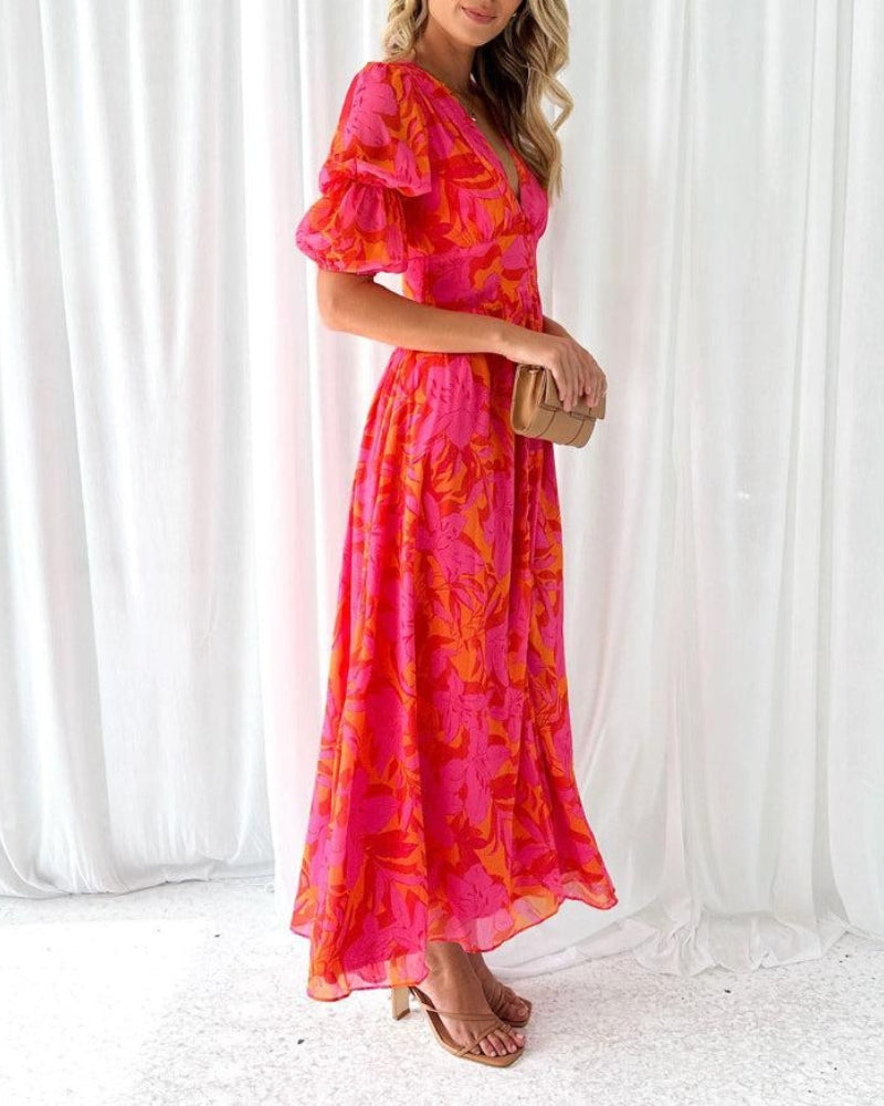 Robe Longue Femme avec Dégradé Ensoleillé Lucyle