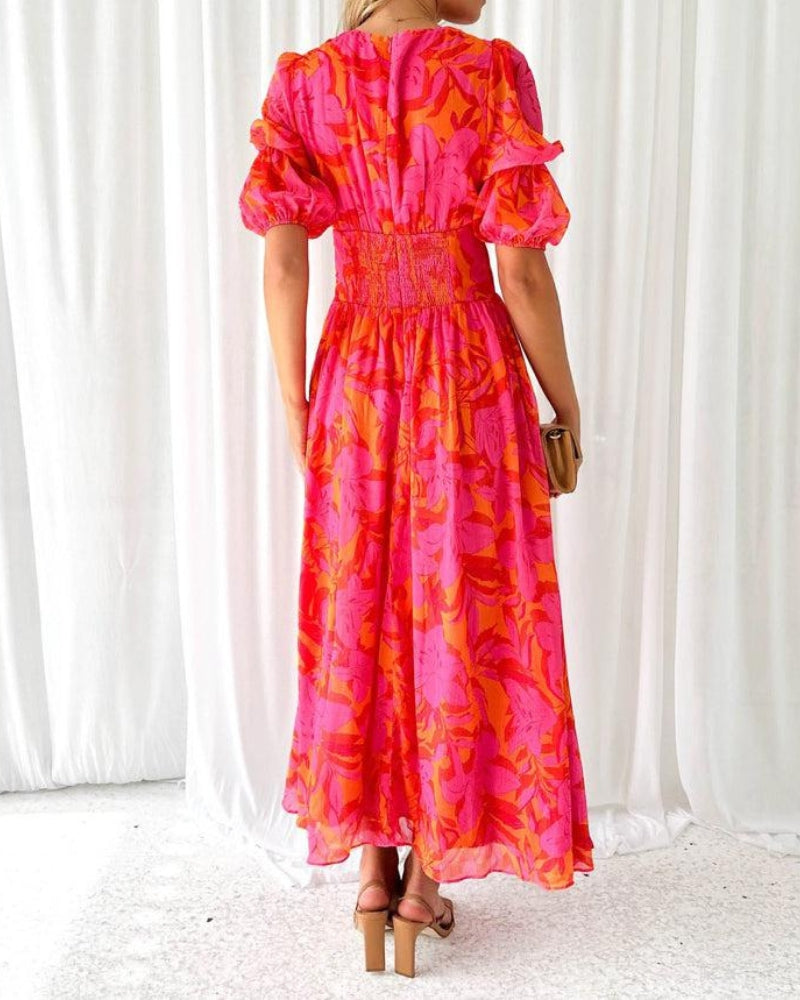 Robe Longue Femme avec Dégradé Ensoleillé Lucyle