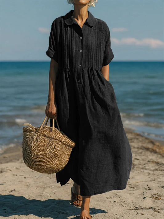 Robe Longue Femme avec Détails Élégants Lucyle