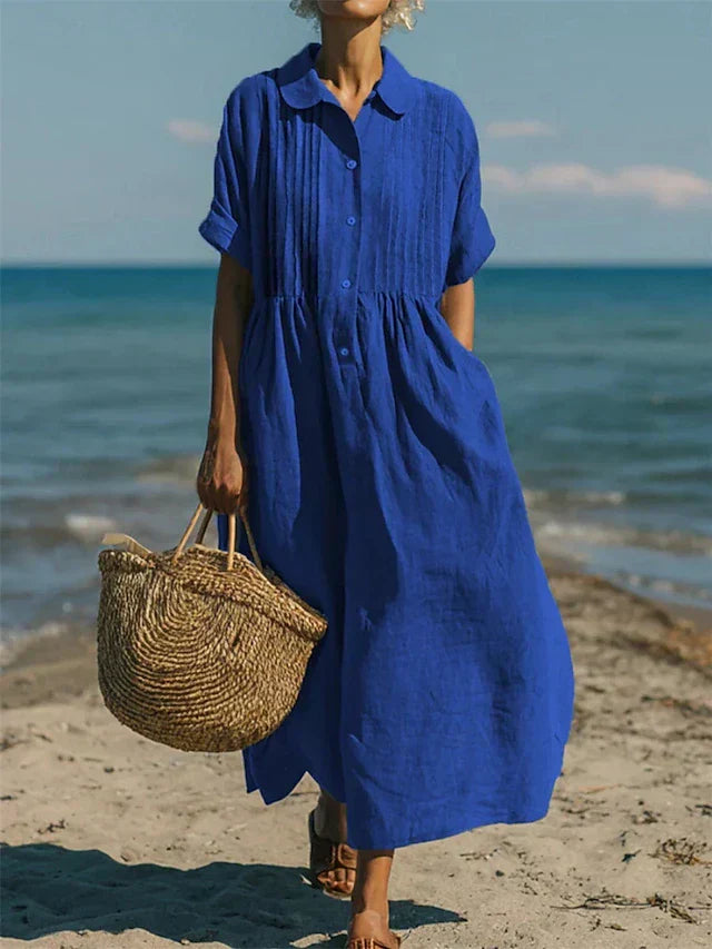 Robe Longue Femme avec Détails Élégants Lucyle