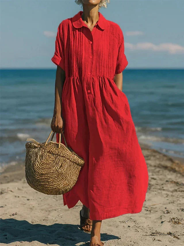 Robe Longue Femme avec Détails Élégants Lucyle