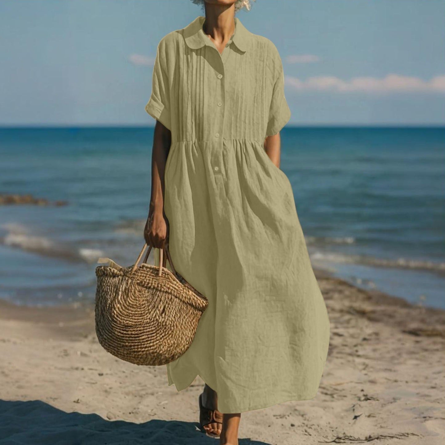 Robe Longue Femme avec Détails Élégants Lucyle