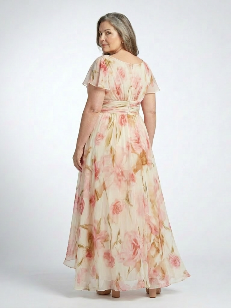 Robe Longue Femme avec Détails Floraux Lucyle