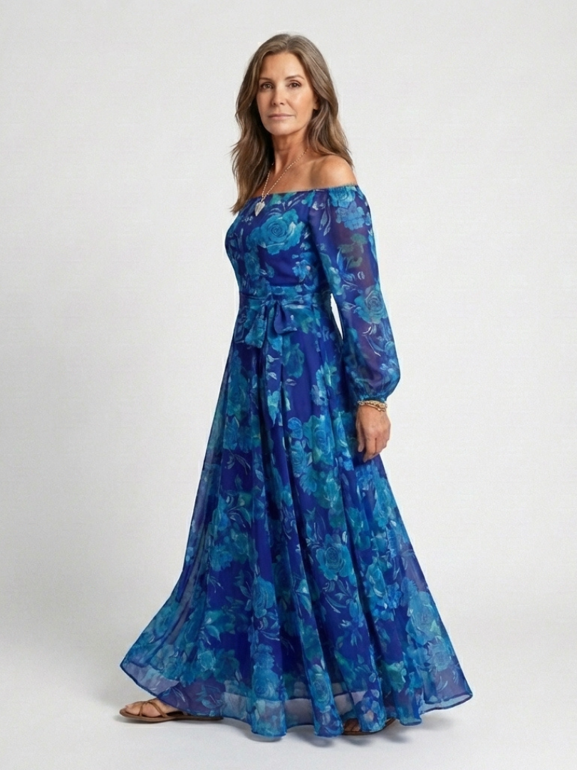 Robe Longue Femme avec Épaules Dénudées Lucyle