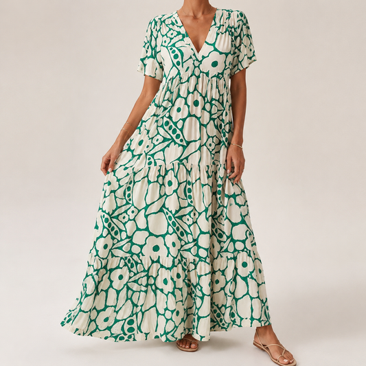 Robe Longue Femme avec Imprimé Bohème Lucyle