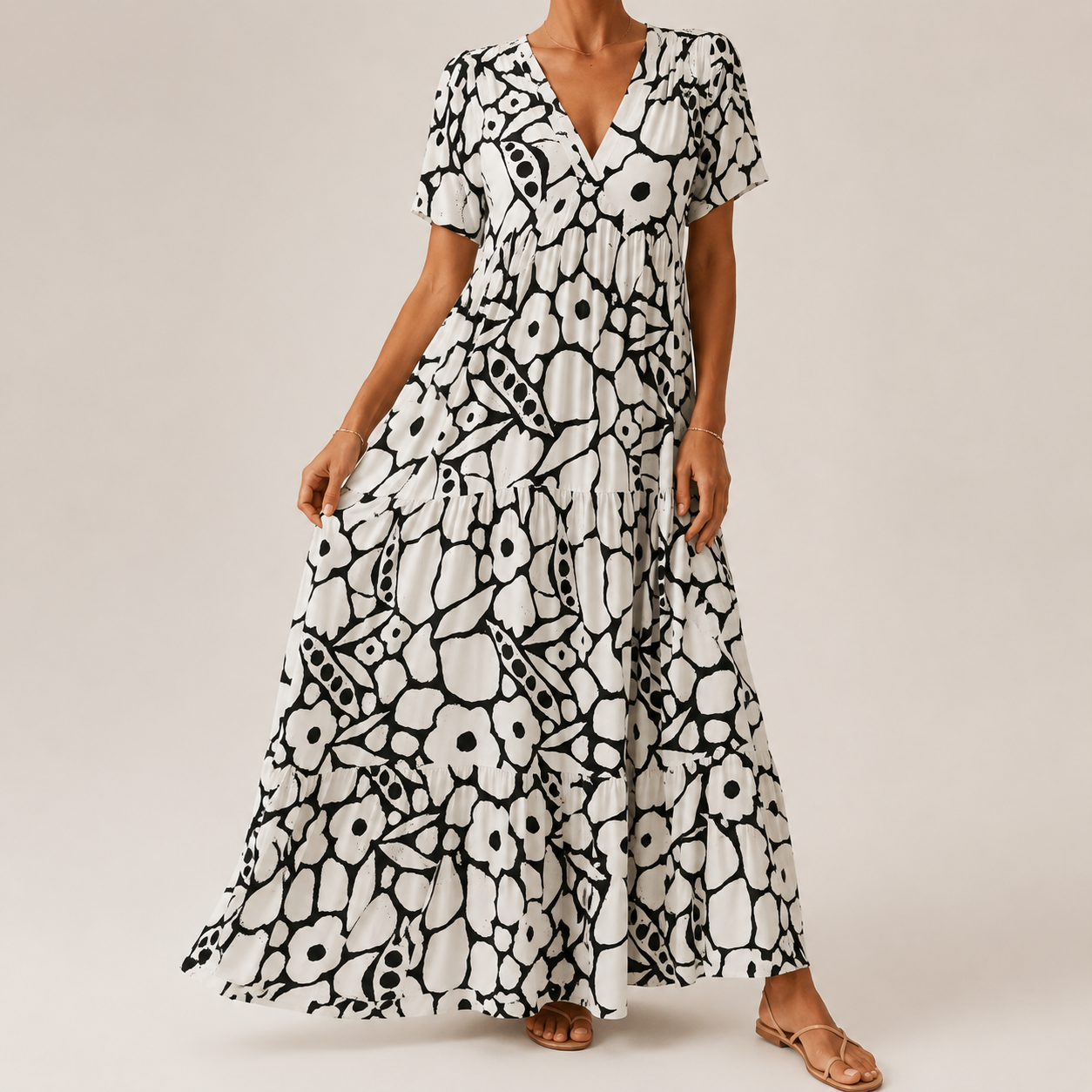 Robe Longue Femme avec Imprimé Bohème Lucyle