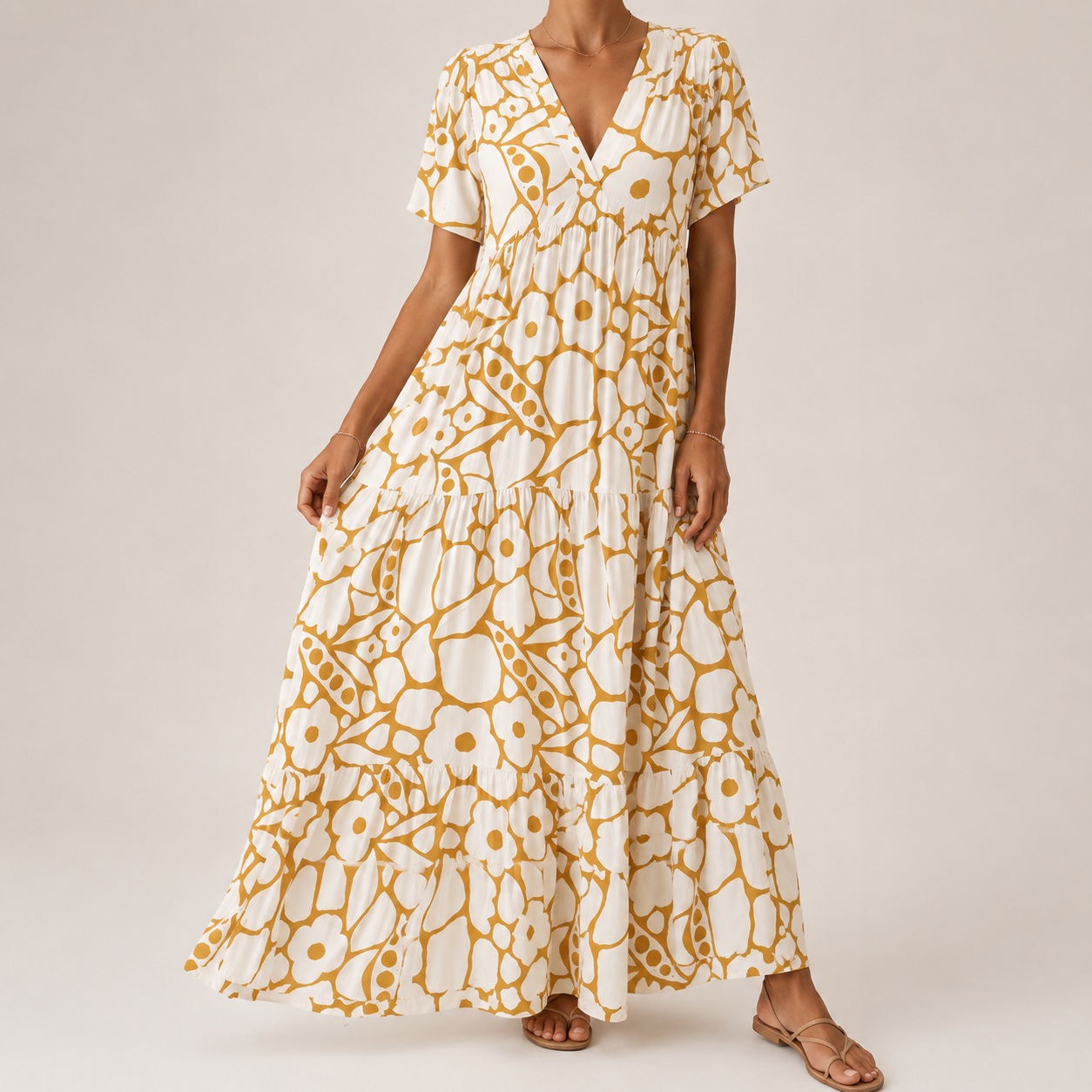 Robe Longue Femme avec Imprimé Bohème Lucyle