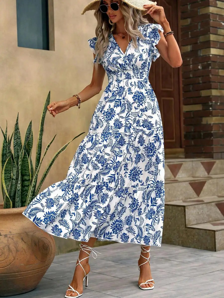Robe Longue Femme avec Imprimé Fleuri Lucyle