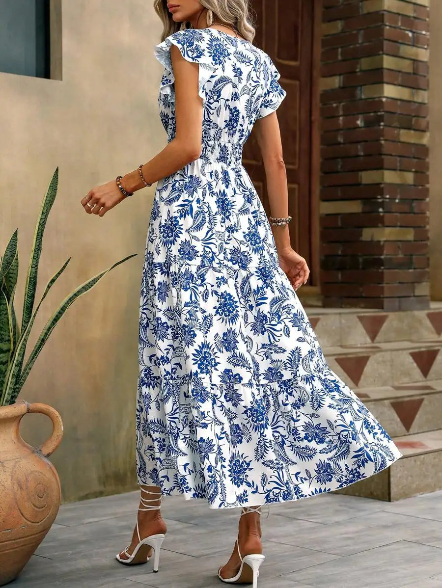 Robe Longue Femme avec Imprimé Fleuri Lucyle