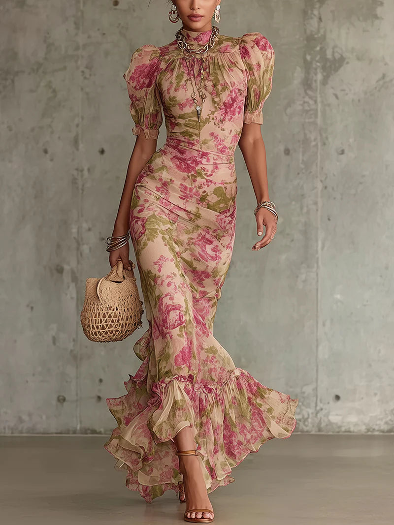 Robe Longue Femme avec Imprimé Floral Lucyle
