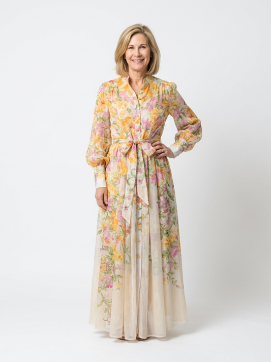 Robe Longue Femme avec Imprimé Floral Lucyle