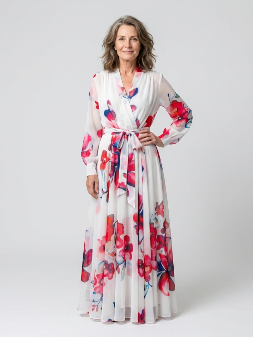 Robe Longue Femme avec Imprimé Floral Lucyle