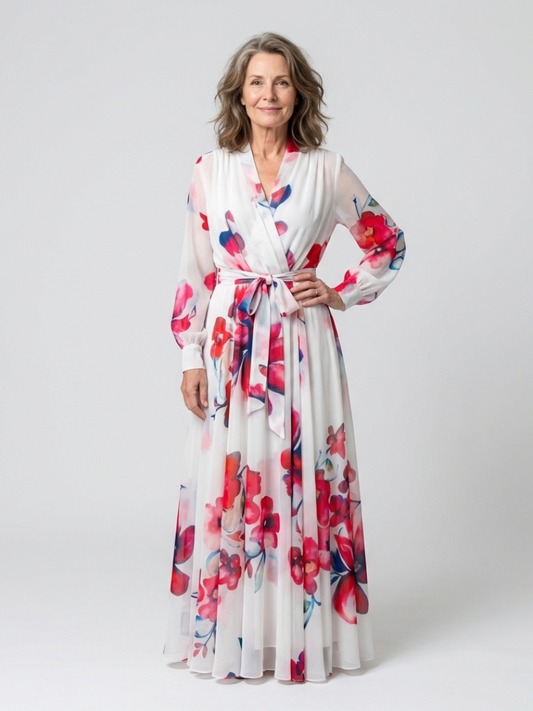 Robe Longue Femme avec Imprimé Floral Lucyle