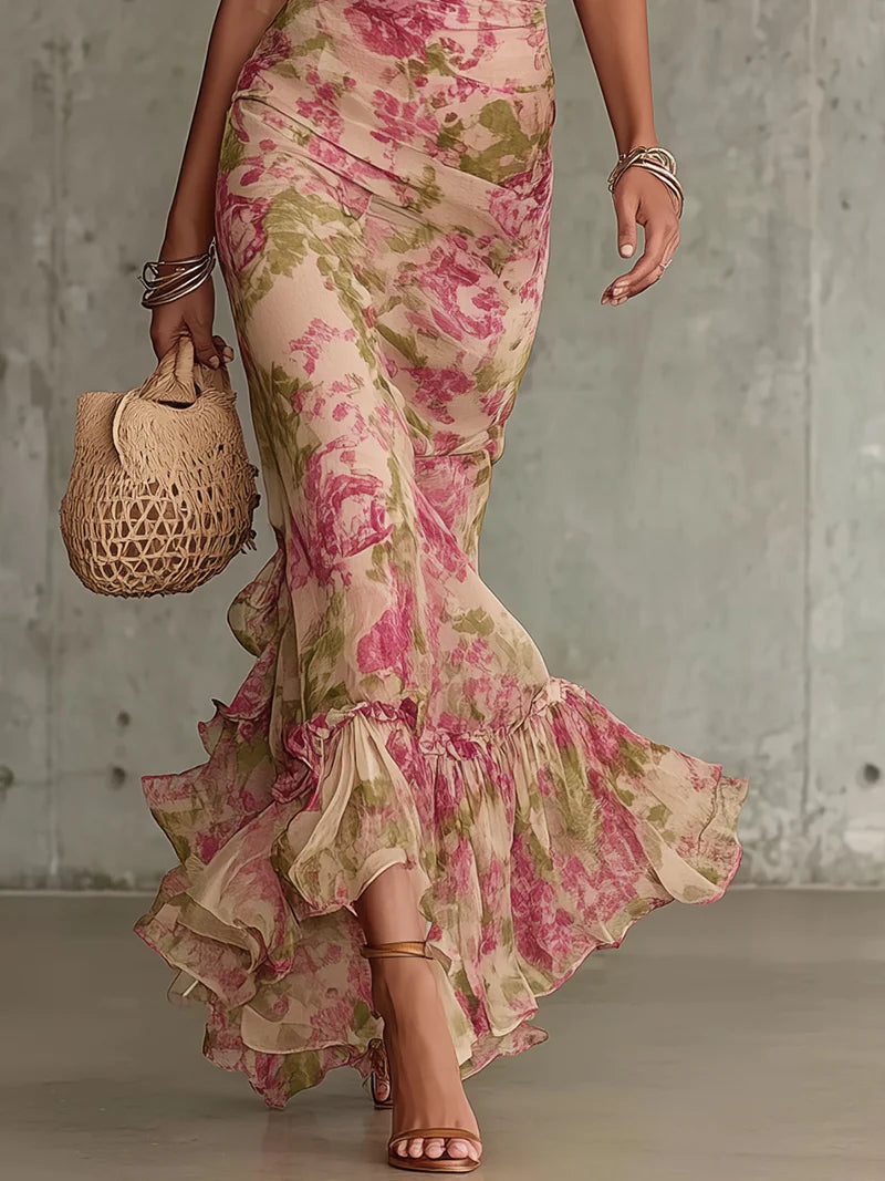 Robe Longue Femme avec Imprimé Floral Lucyle
