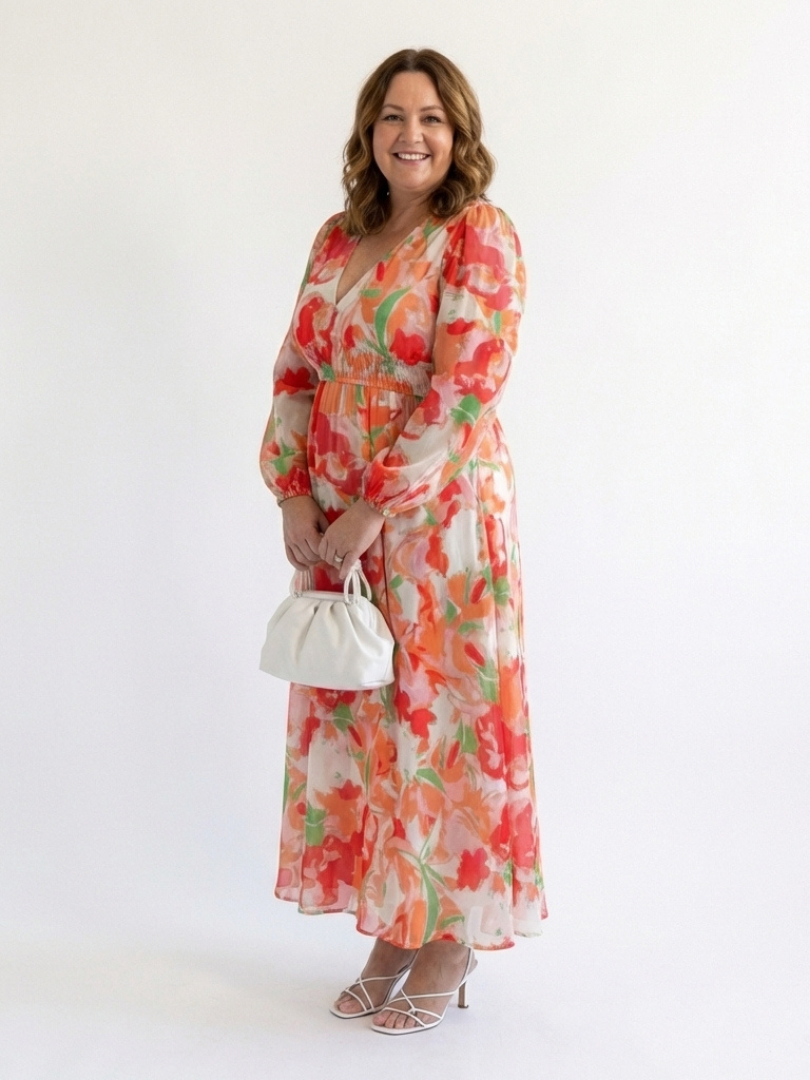 Robe Longue Femme avec Imprimé Floral Lucyle