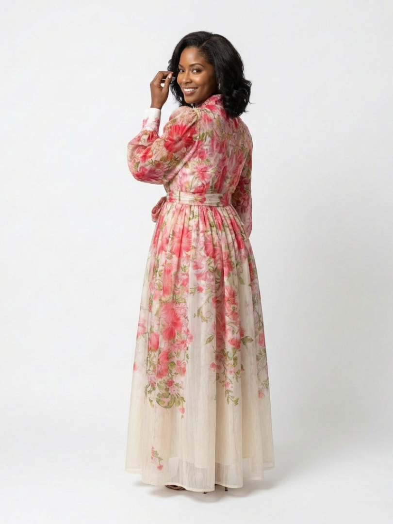 Robe Longue Femme avec Imprimé Floral Lucyle