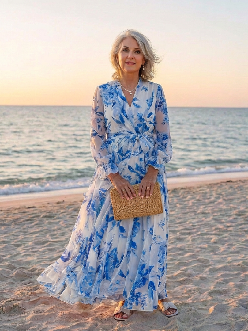 Robe Longue Femme avec Imprimé Floral Lucyle