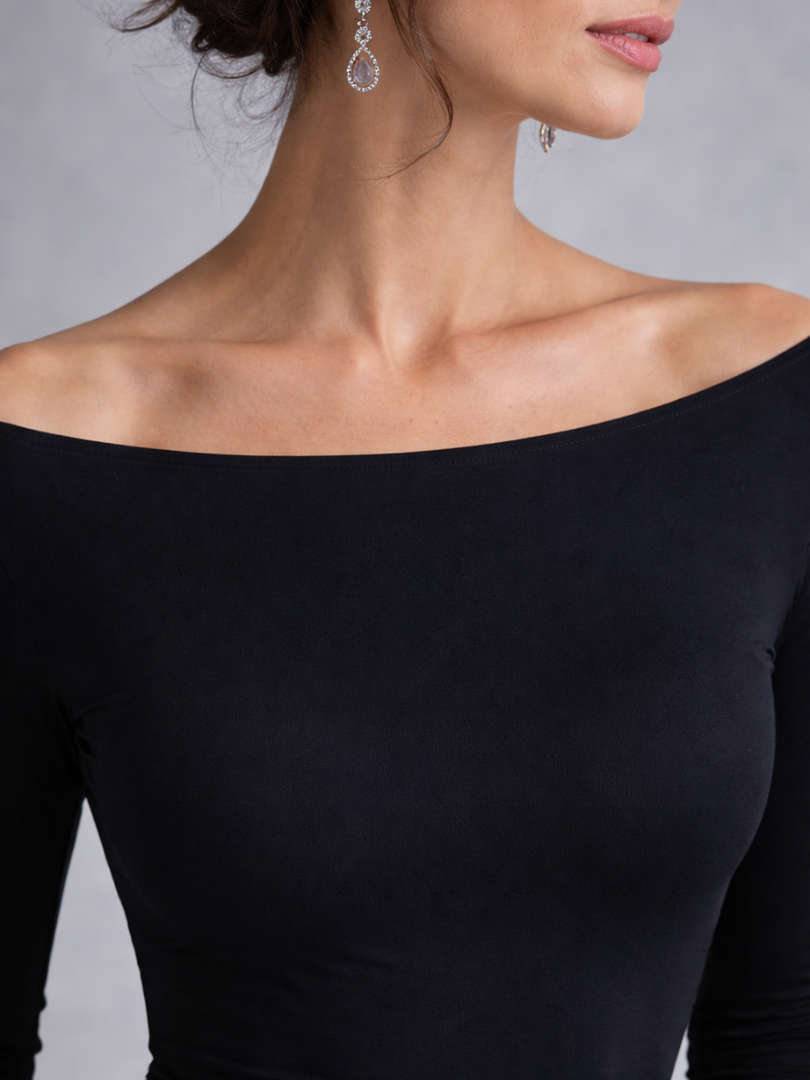 Robe Longue Femme avec Manches Longues Drapée Lucyle