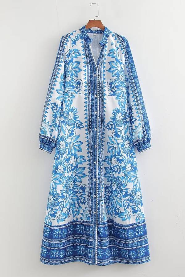 Robe Longue Femme avec Manches Longues Lucyle