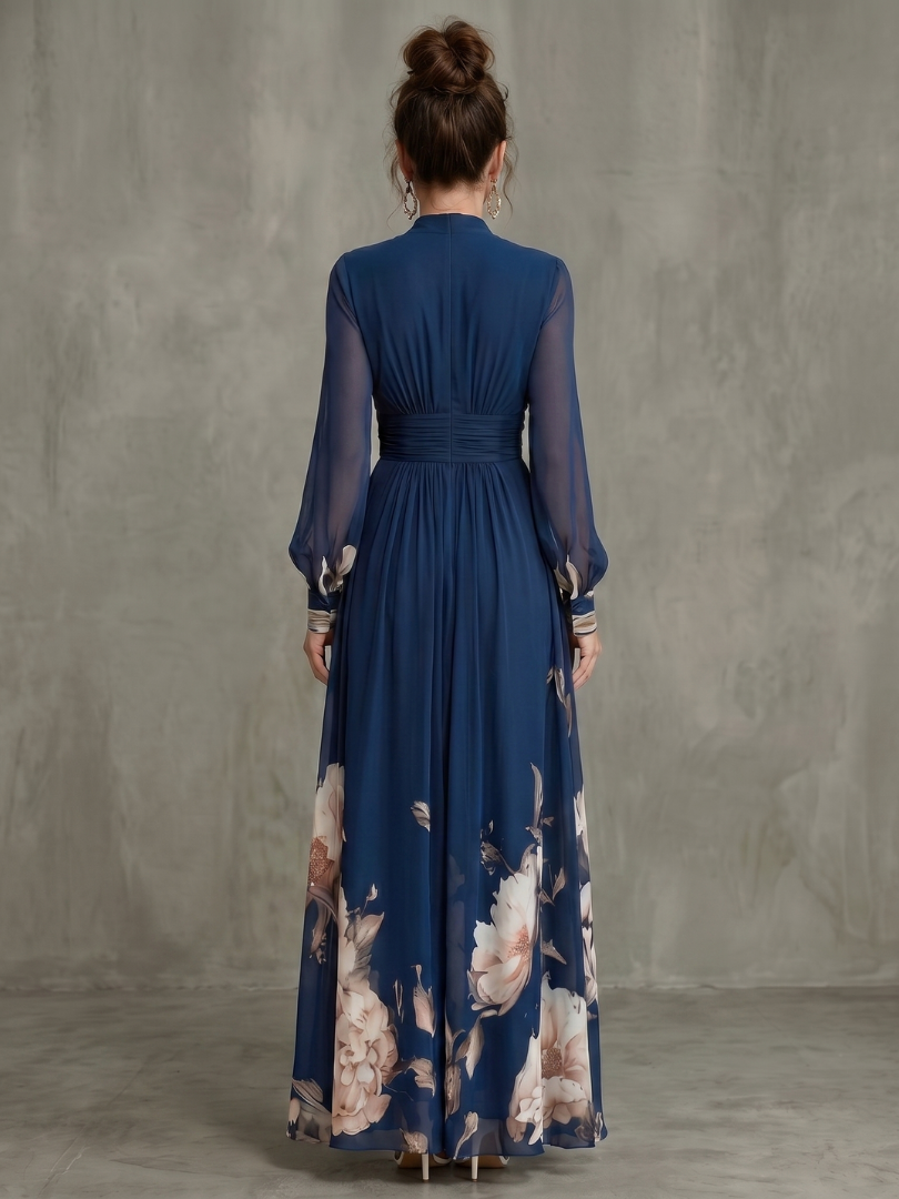 Robe Longue Femme avec Manches Transparentes Lucyle