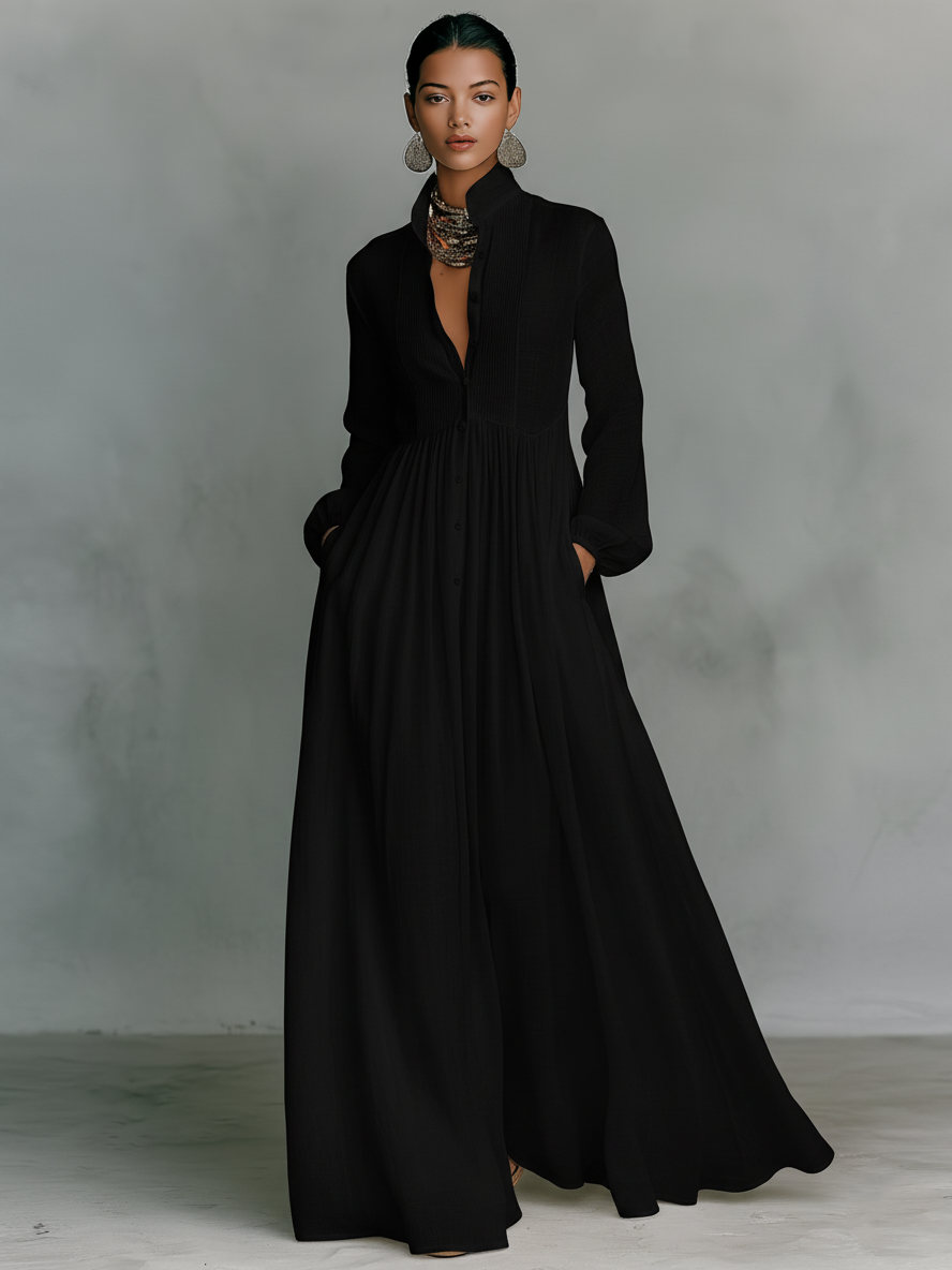 Robe Longue Femme avec Silhouette Élégante Lucyle