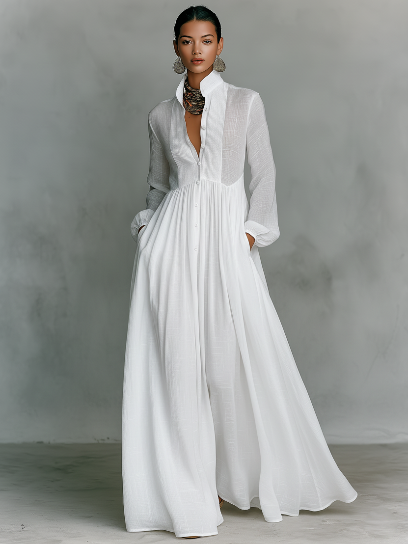Robe Longue Femme avec Silhouette Élégante Lucyle