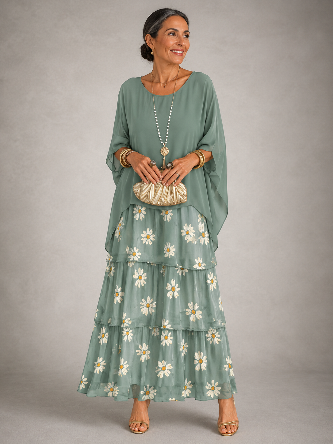 Robe Longue Femme avec Silhouette Fluide Lucyle