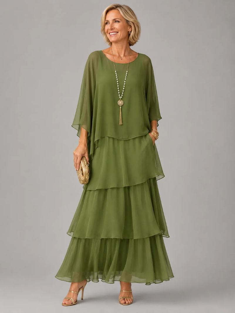 Robe Longue Femme avec Tissu Fluide Lucyle
