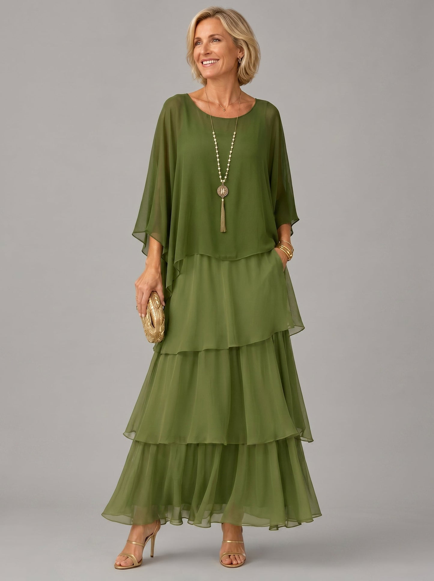 Robe Longue Femme avec Tissu Fluide Lucyle