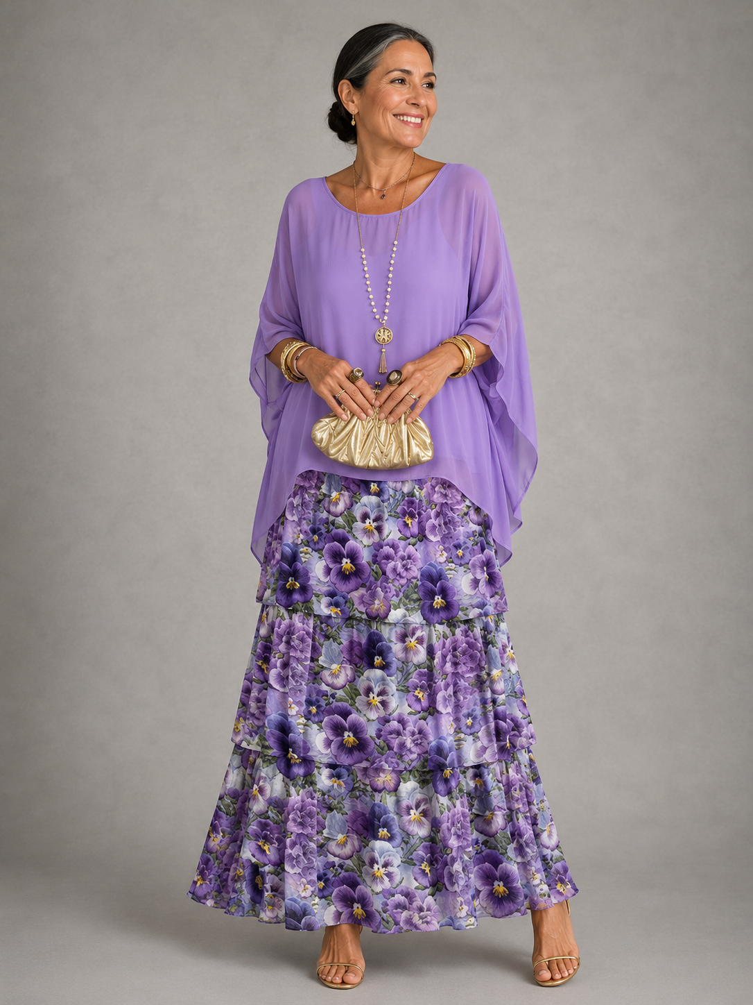 Robe Longue Femme avec Tissu Fluide Lucyle