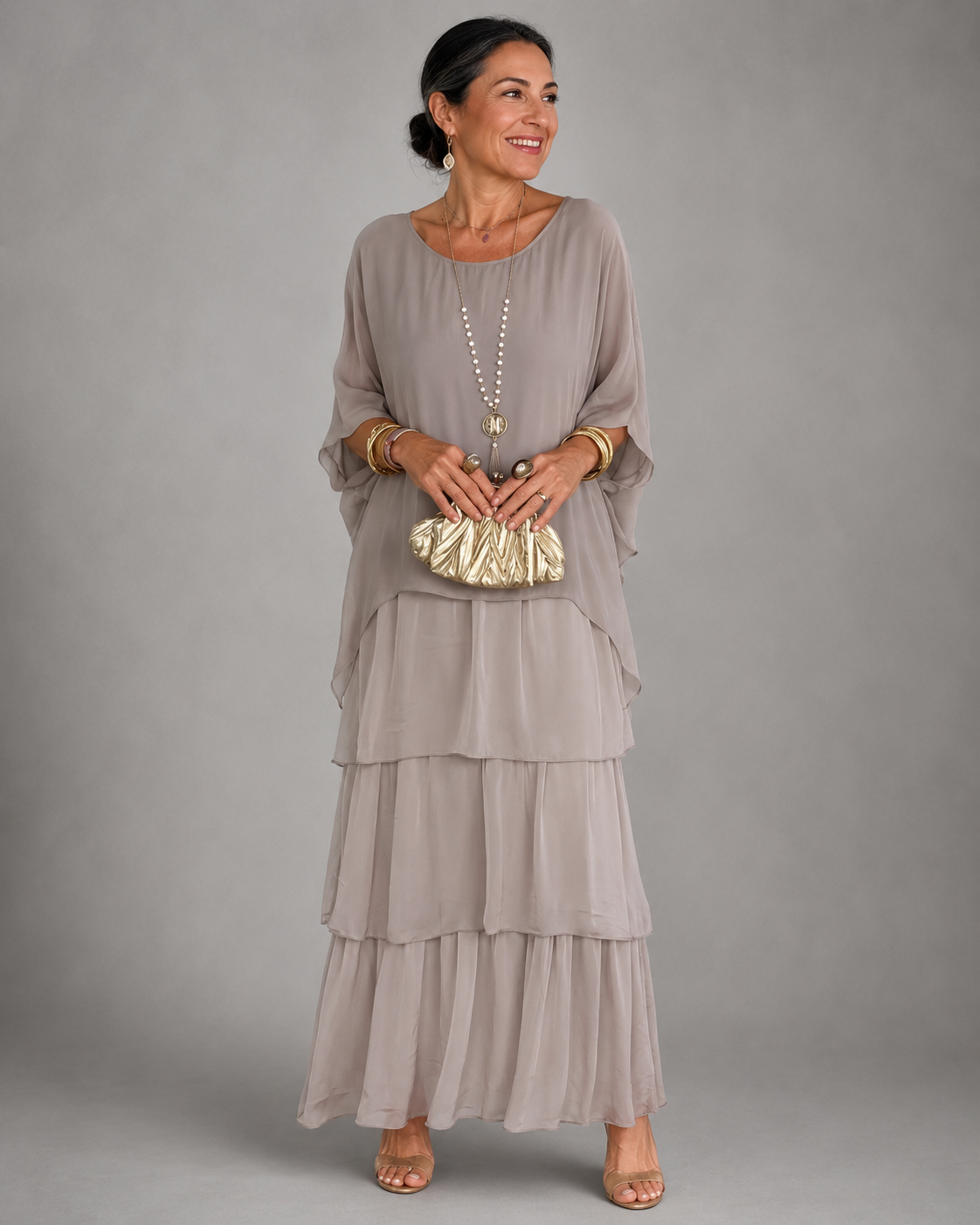 Robe Longue Femme avec Tissu Fluide Lucyle