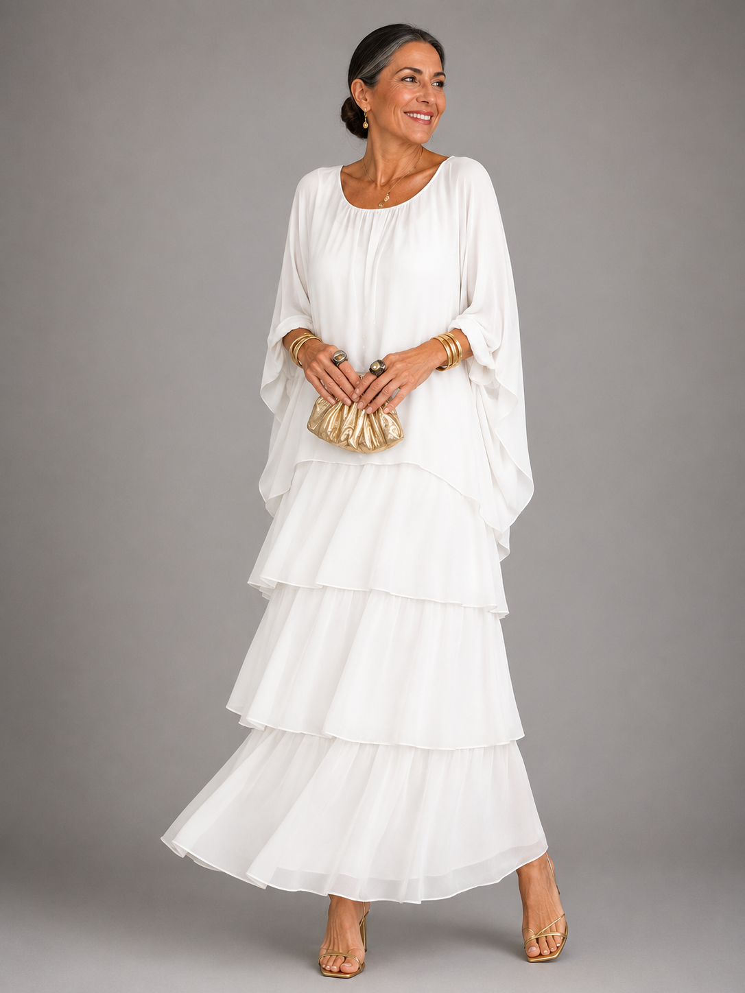 Robe Longue Femme avec Tissu Fluide Lucyle