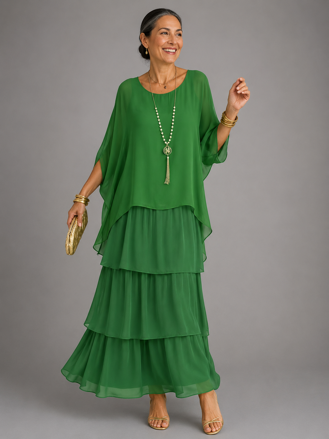 Robe Longue Femme avec Tissu Fluide Lucyle
