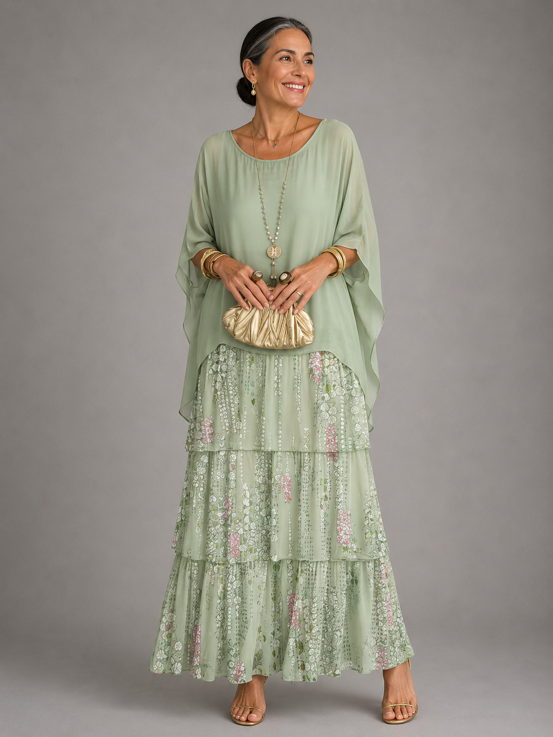 Robe Longue Femme avec Tissu Fluide Lucyle