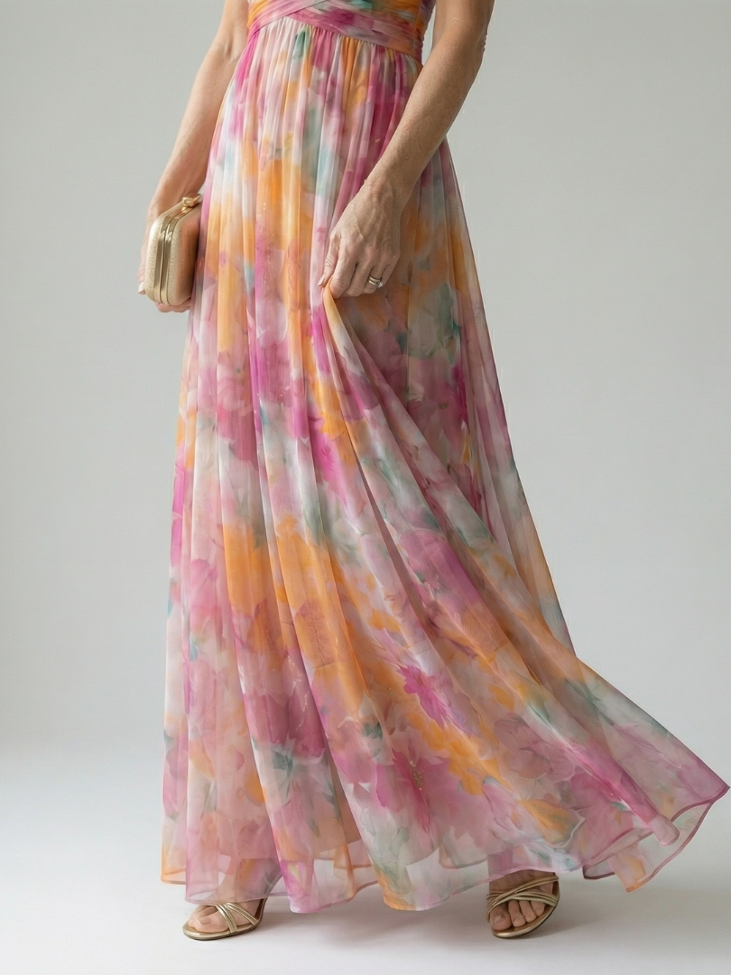 Robe Longue Portefeuille Femme avec Coupe Flatteuse Lucyle