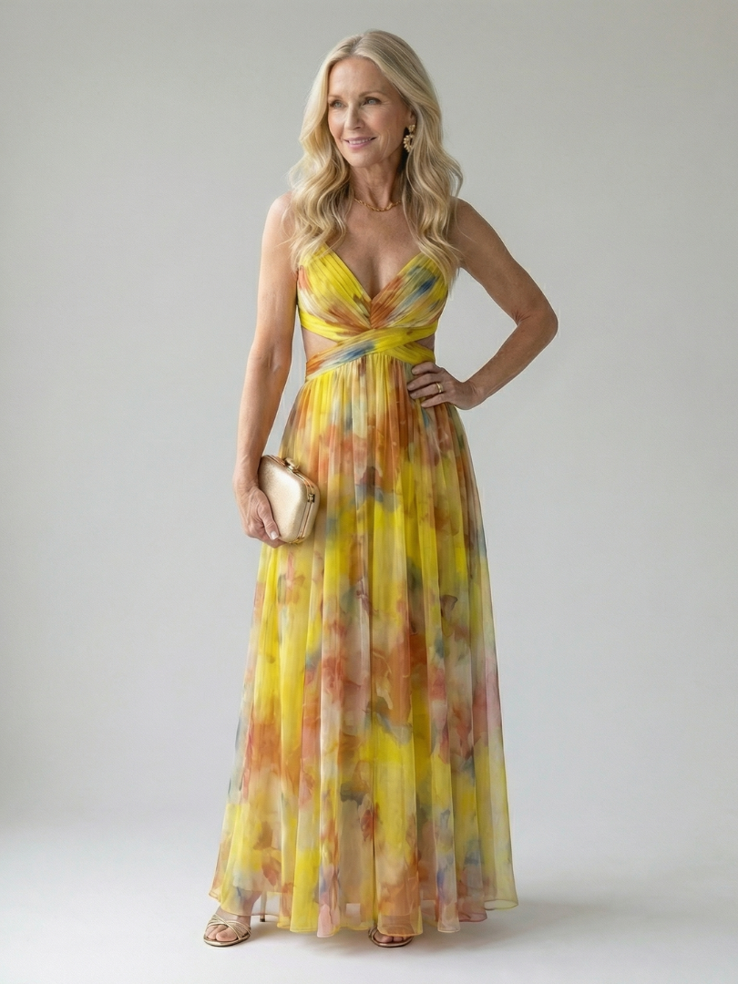 Robe Longue Portefeuille Femme avec Coupe Flatteuse Lucyle