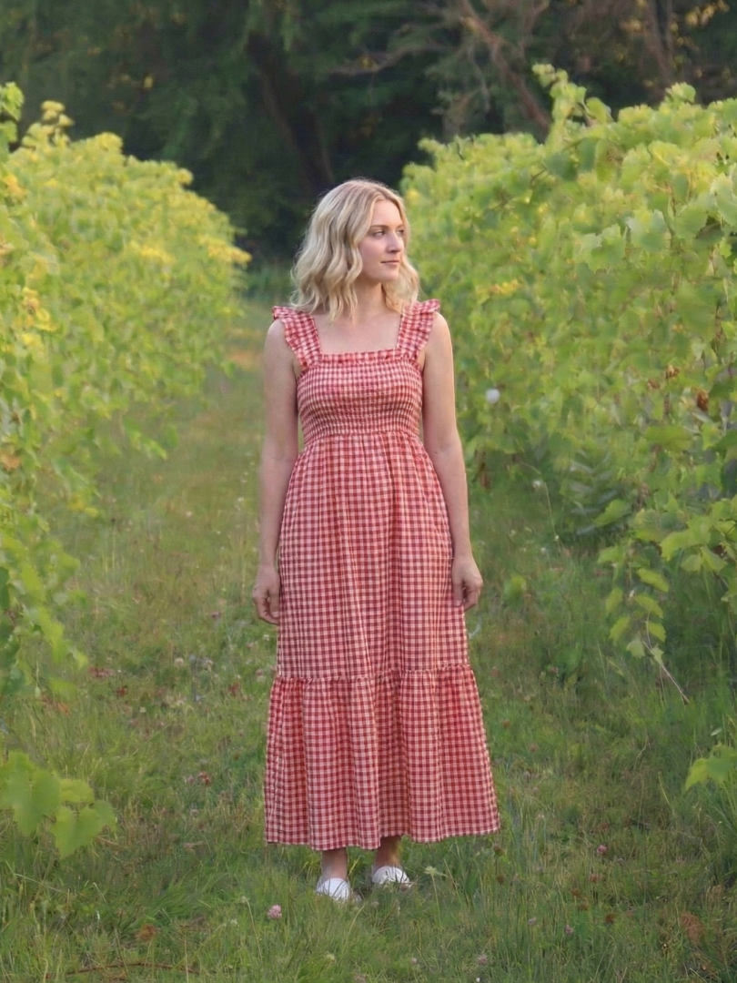 Robe Maxi Femme avec Corsage Smocké Lucyle