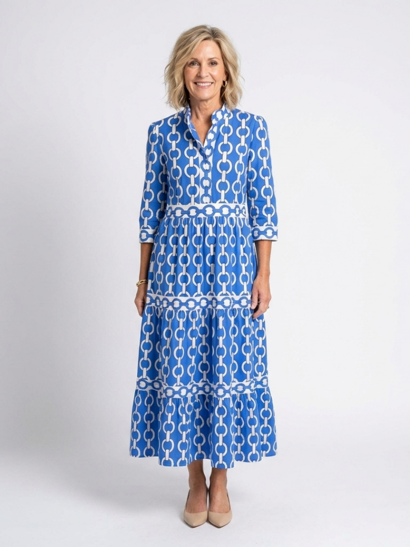 Robe Mi-Longue Femme avec Décolleté en V Lucyle