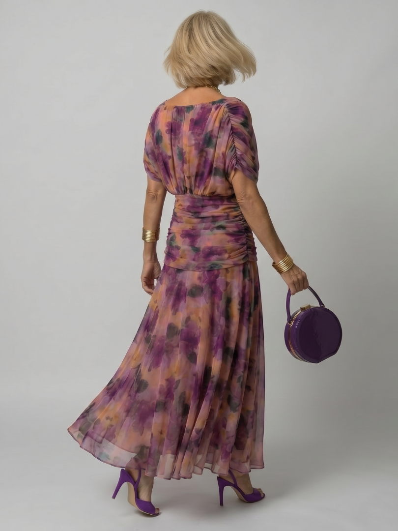 Robe Midi Femme à Épaules Dénudées avec Décolleté Drapé Lucyle