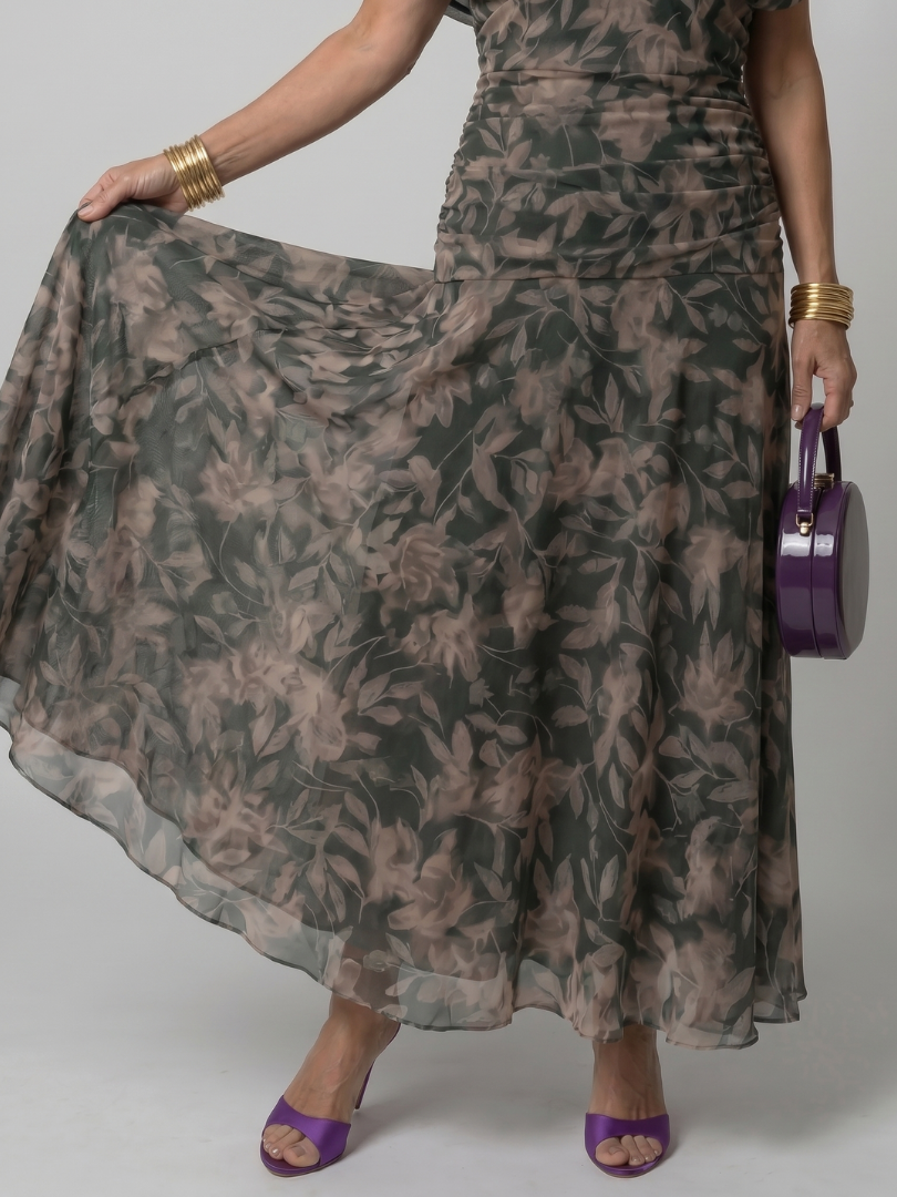 Robe Midi Femme à Épaules Dénudées avec Décolleté Drapé Lucyle