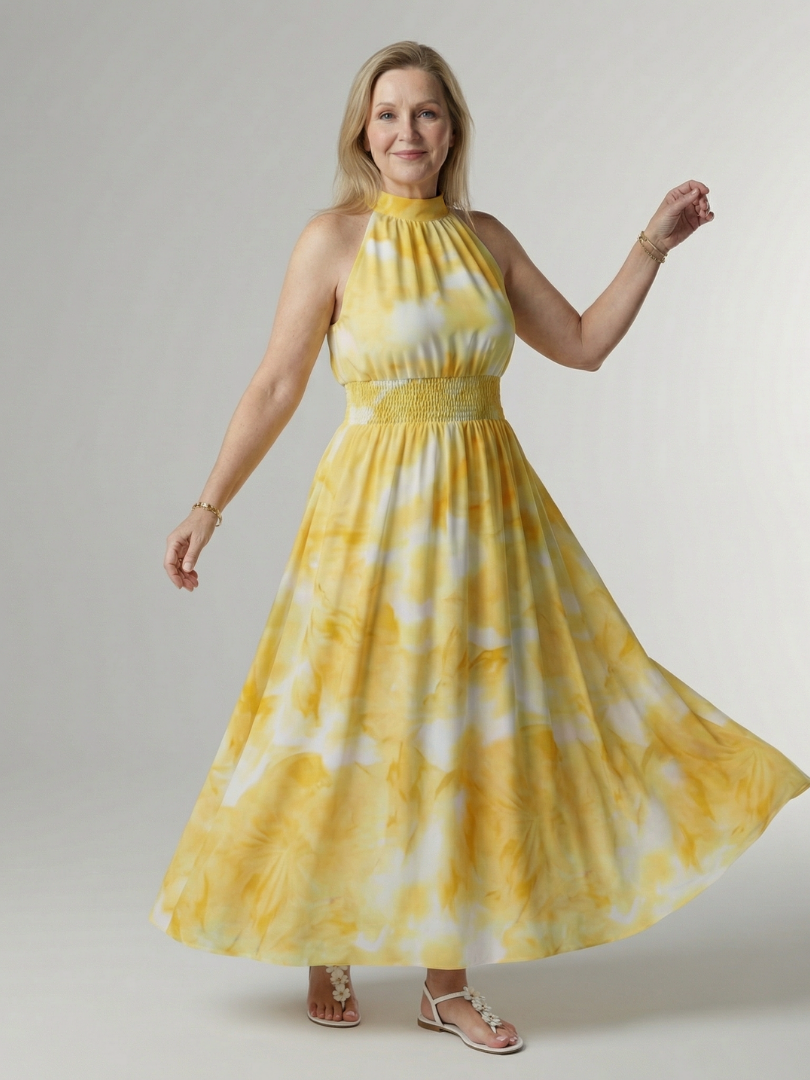 Robe Midi Femme avec Décolleté Dos Nu Lucyle