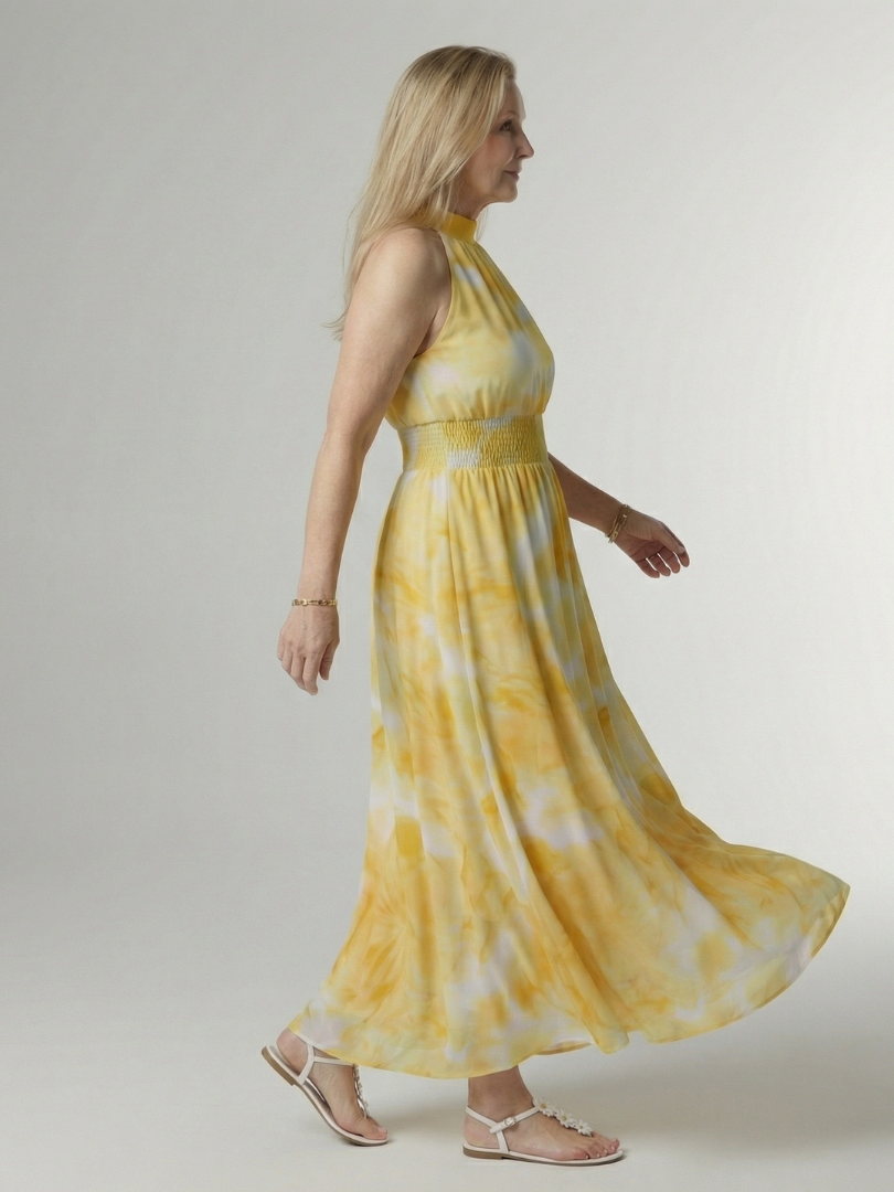 Robe Midi Femme avec Décolleté Dos Nu Lucyle