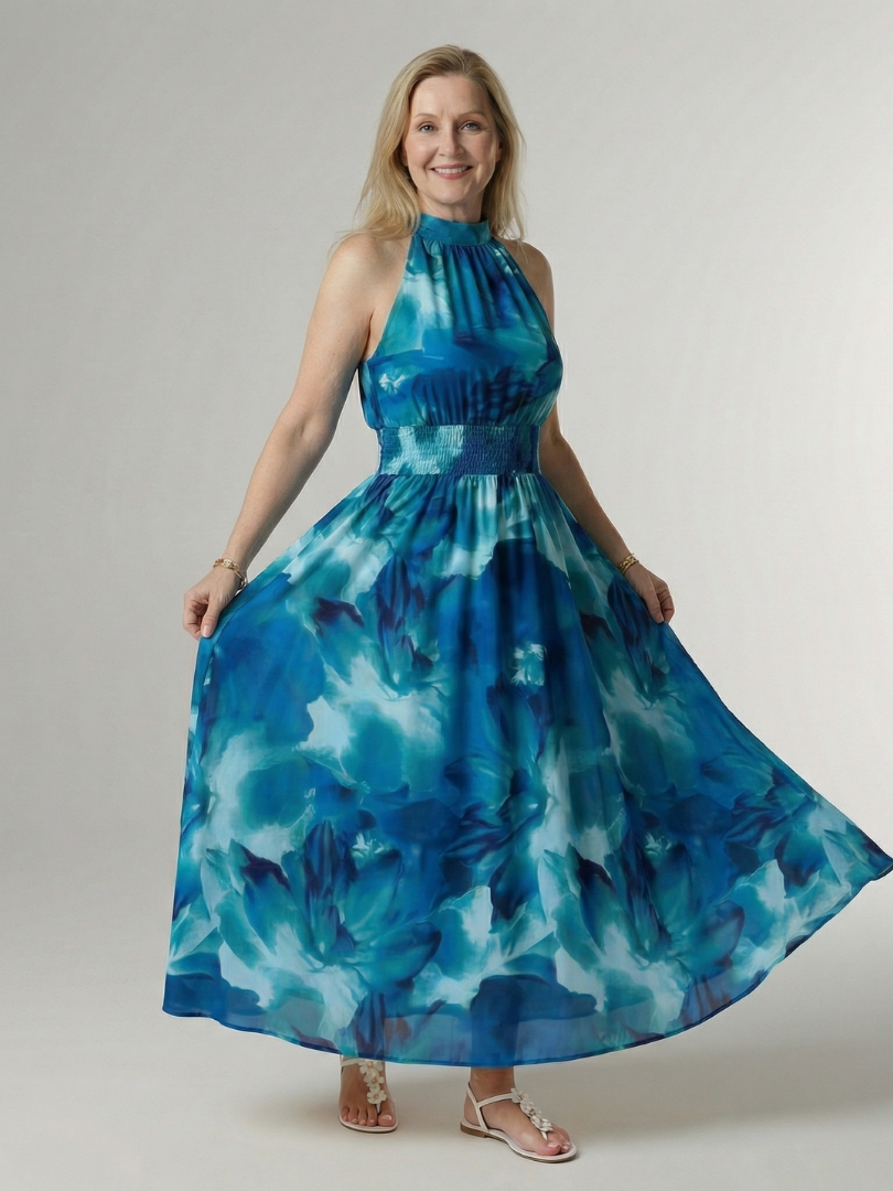 Robe Midi Femme avec Décolleté Dos Nu Lucyle