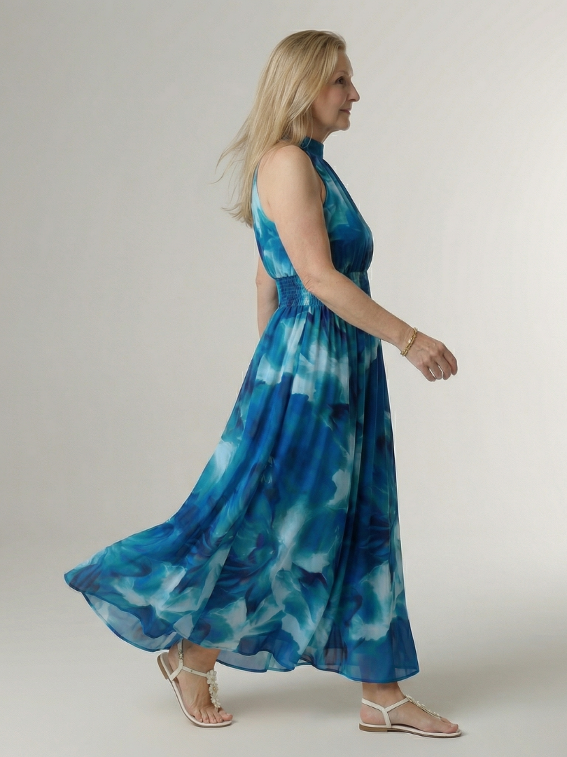 Robe Midi Femme avec Décolleté Dos Nu Lucyle
