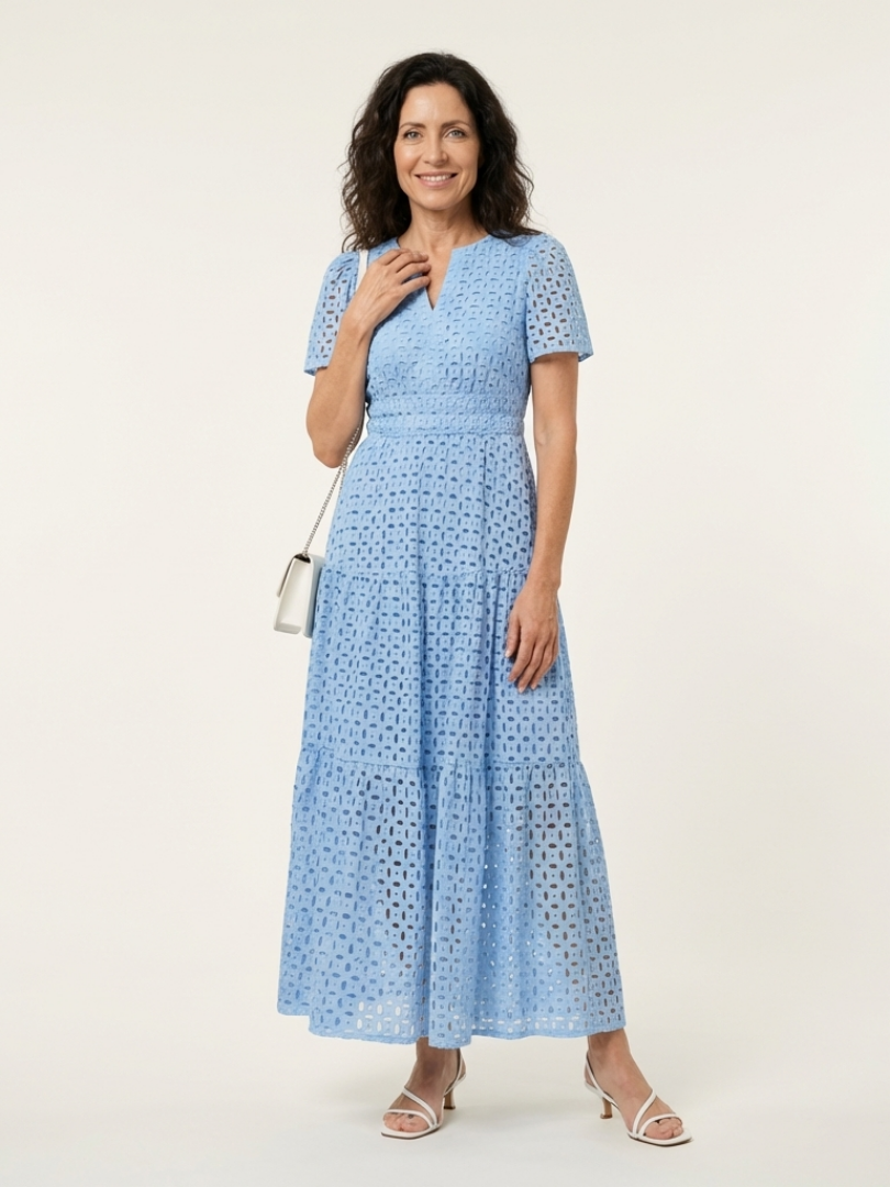 Robe Midi Femme avec Design à Niveaux Lucyle