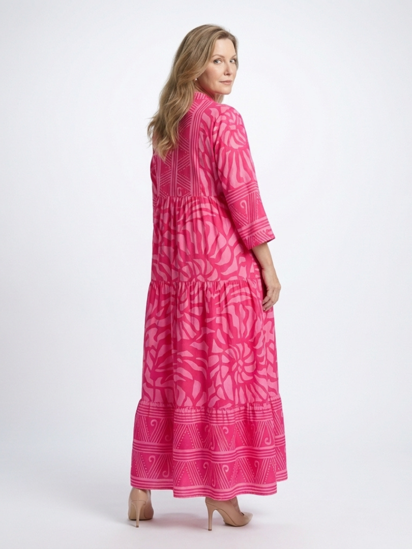 Robe Midi Femme avec Devant Boutonné Lucyle