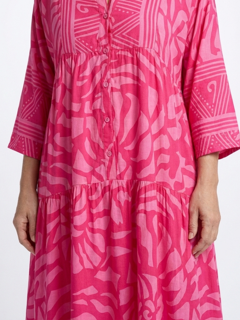 Robe Midi Femme avec Devant Boutonné Lucyle