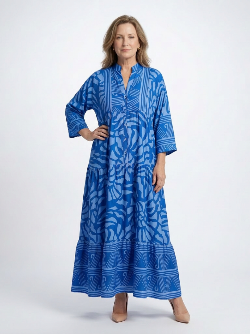 Robe Midi Femme avec Devant Boutonné Lucyle