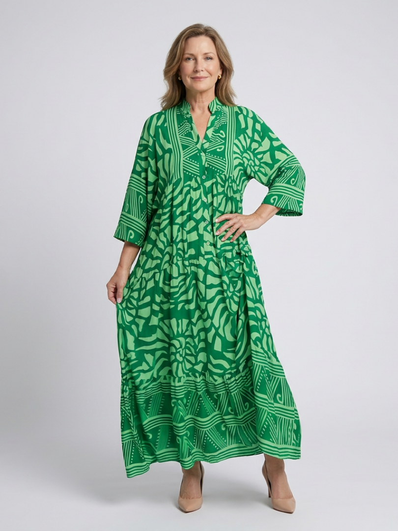 Robe Midi Femme avec Devant Boutonné Lucyle