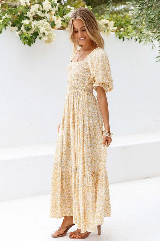 Robe Midi Femme avec Encolure Carrée Lucyle